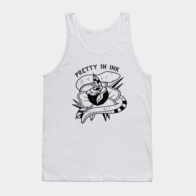 Pretty In Ink Tattoo Lover Tank Top by Sunil Belidon